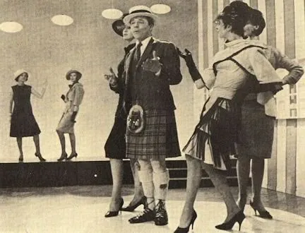 Performing a tribute to Maurice Chevalier, BBC TV 1962