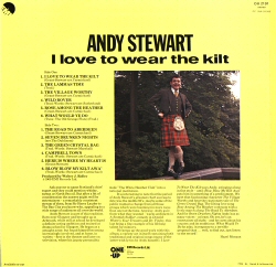 I Love To Wear The Kilt LP (Re-issue) Back Sleeve