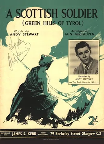 Original UK sheet music for A Scottish Soldier