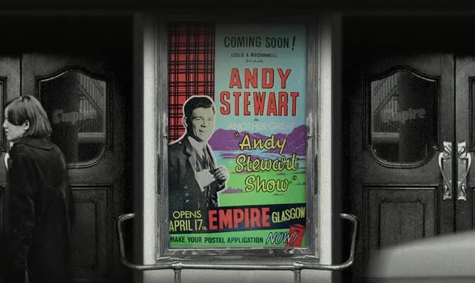 Andy Stewart poster outside Empire Theatre